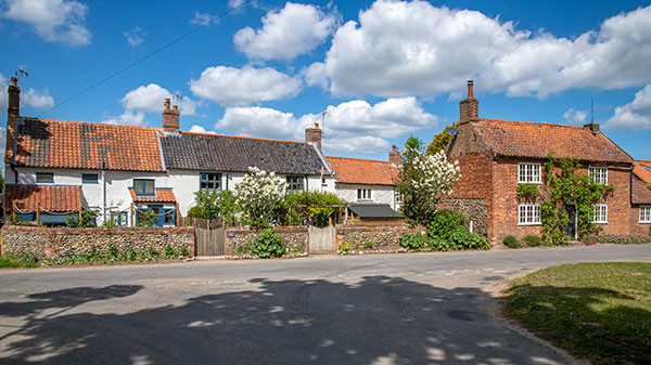 Church Cottages with the old Post Office to their right - 17th May 2020