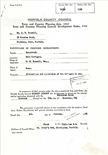 Planning Permission 3Jan1966