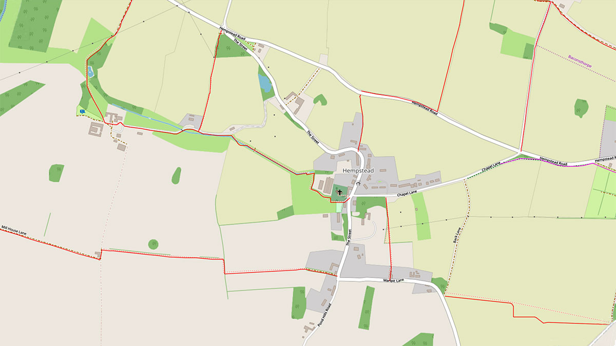 Footpath map