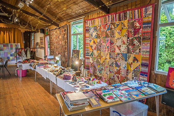 Craft fabrics in the Village Hall