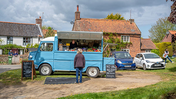 Village Van on the parking area during Covid lockdown - 1st May 2020