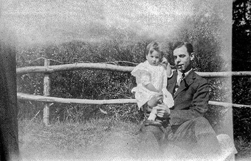 Walter Smith with his eldest son Henry at Smokers Hole - 1920