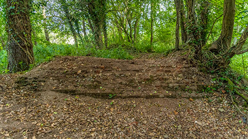 Gable end remains of Mill Cottages - 24th July 2020