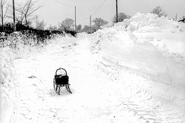 Looking up the hill towards Court Green near the entrance to Hempstead Hall - 1979