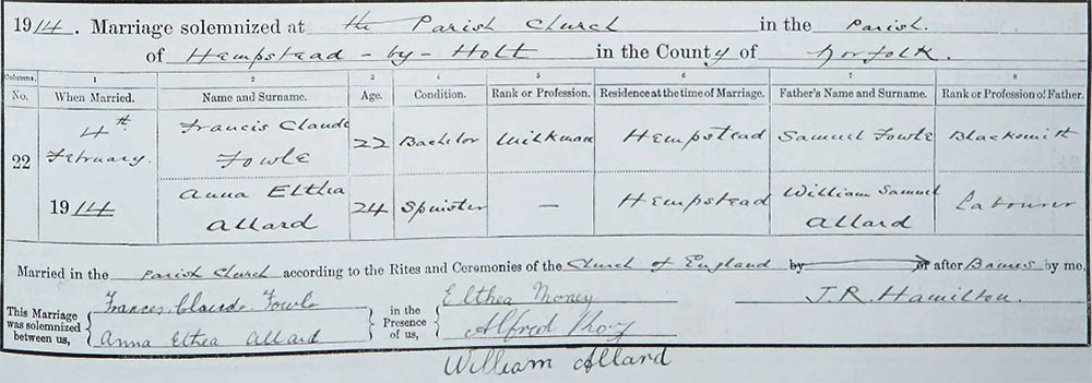 Marriage 1914